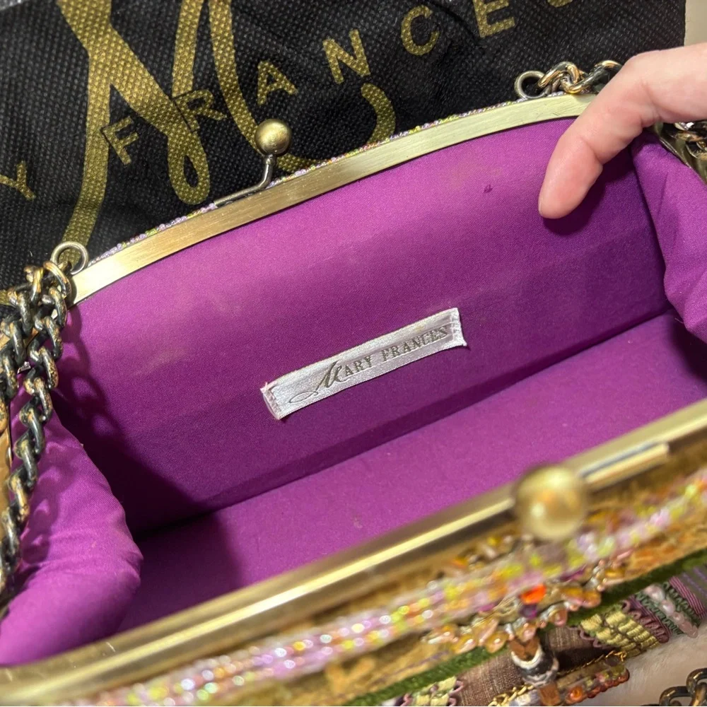 Vintage Mary Frances Multicolor Embellished Clutch - Picture 3 of 5